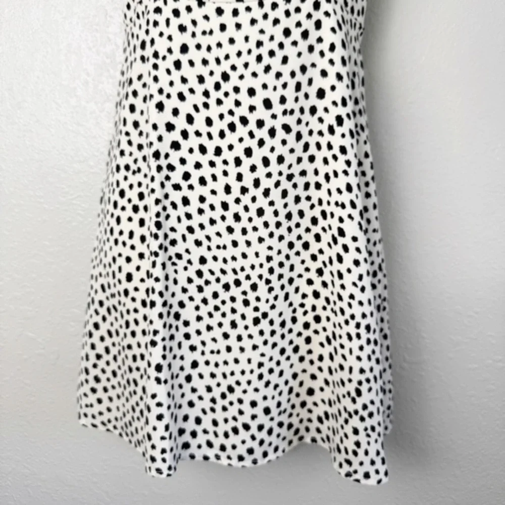 NWT GB Girls white ivory black spot sleeveless mini dress XL